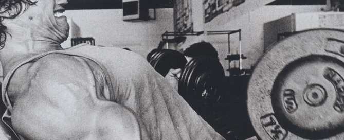 Arnold Schwarzenegger curl su inclinata