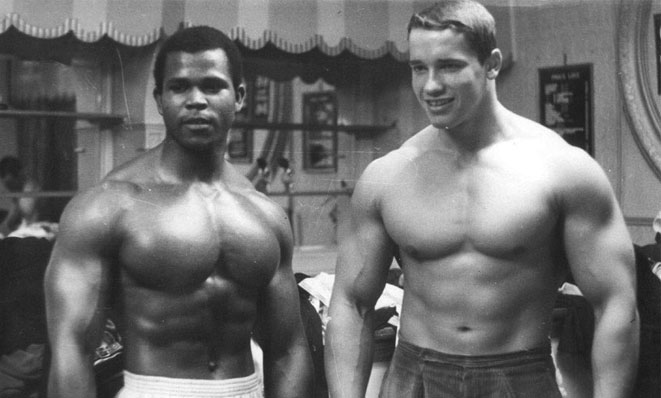 Arnold Schwarzenegger e Serge Nubret
